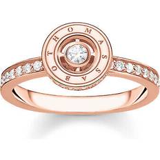 Engagement Rings - Rose Gold Thomas Sabo Women's Ring Circle with White Stones - Rose Gold
