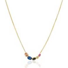 Sif Jakobs Vergoldet Halsketten Sif Jakobs Ellisse Cubic Zirconia Pendant Necklace - Gold/Multi