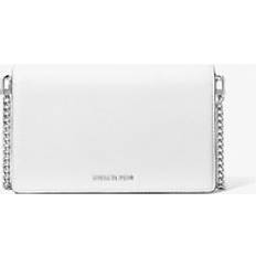 Michael Kors Jet Set Medium Pebbled Leather Crossbody Bag - White