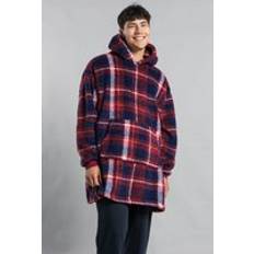 Tokyo Laundry Checked Hooded Blanket Blue One Size Blankets