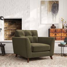 Furniture Dunelm Peyton House Velvet Olive Armchair