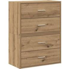 Cajones Retráctiles Armarios vidaXL Artisan Oak Cabinets with 2 Drawers 2 pcs Storage Cabinet