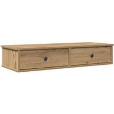 Bruna - Spånskiva Vägghyllor vidaXL Med Lådor Ek 100x37.5x19 Cm Vägghylla