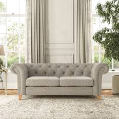 Furniture Dunelm Pimlico Chunky Weave Natural Sofa 3 Seater