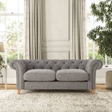 Furniture Dunelm Pimlico Chunky Weave Charcoal Sofa 3 Seater
