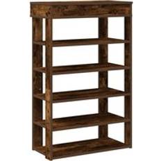 vidaXL Skohylla Rökfärgad Ek 60 x 30 x 98 cm Skoställ