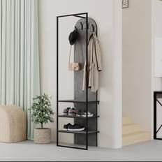 Fwstyle Tall Slim Retro Grey Coat Shoe Rack
