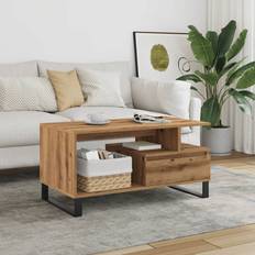 Vardagsrum bord vidaXL Vardagsrum Ek Hantverk 90 x 49 x 45 cm Soffbord
