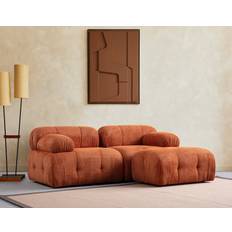 Orange Soffor Andrarum Bengul Med Divan 2 Sits Orange Soffa 3-sits