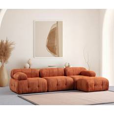 Orange Soffor Andrarum Petite Ecksofa Orange 190 x 95 x 75 cm Sofa 3-Sitzer