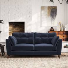 Furniture Dunelm Peyton 3 Seater House Velvet Luxe Navy Sofa