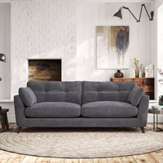 Furniture Dunelm Peyton 4 Seater Aqua Clean Chenille Grey Sofa