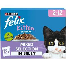 Felix Original Kitten Mixed Selection 12 x 85 g Pack of 4