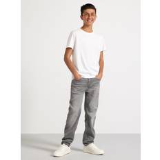 Dam - Gråa Jeans Lindex Denim Jersey Staffan Regular Straight Superstretch Jeans - Grå