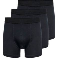 Undertøj Only & Sons Fitz Bamboo Boxer Logo 3 Pack Black