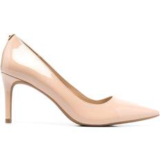 Michael Kors Heels & Pumps Michael Kors Logo Plaque 80mm Leather Pumps - Neutrals
