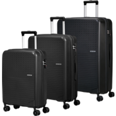 American Tourister Suitcase Sets American Tourister Summer Hit Luggage Set Black