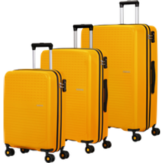 American Tourister Suitcase Sets American Tourister Summer Hit Luggage Set Golden Yellow