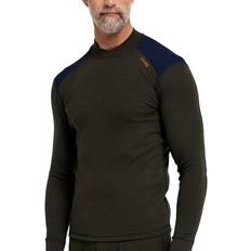 Merinould Underbukser svedundertøj på tilbud Dovre Folded Collar Baselayer - Militarygreen