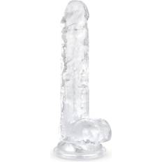 Easytoys Easytoys Jelly Dildo with Balls 17cm genomskinlig