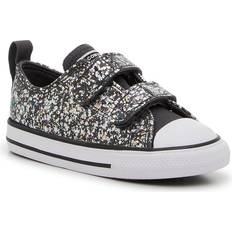 Converse All Star 2V Glitter Toddler Trainers - Black Multi