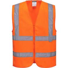 S Gilet da Lavoro Portwest Hi-Vis Zipped Vest - Orange