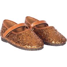 Angulus Glitter Ballerinaskor - Bronze/Cognac