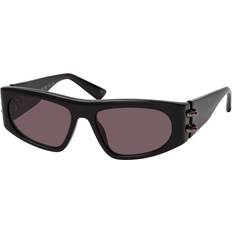 Alexander McQueen Unisex Solglasögon Alexander McQueen AM0471S 001 Solglasögon Acetat Svart Grå