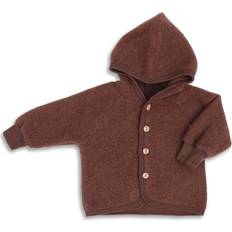 Wool Jackets Engel Kinder Kapuzenjacke Mit Holzknöpfen - Brown
