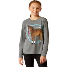 Ariat Kid's Champion Pony T-Shirt Long Sleeve - Heather Grey