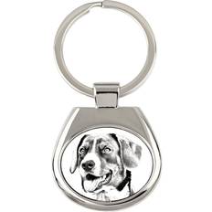 Zilver Sleutelhangers Art-Dog Personalized Cattle Dog Keychain - Print