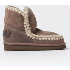 Mou Flat Ankle Boots - Color Beige