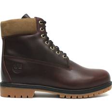 Homme - Rouge Chaussures Chukka Timberland Heritage 6 Inch Leather Ankle Boots - Burgundy