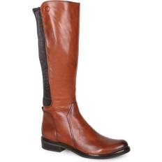Caprice Damen Stiefel Langschaft Leder Stretch - Braun