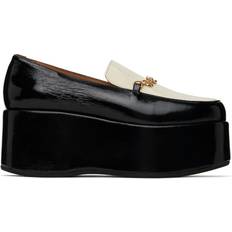 Ganni Loafers Ganni Butterfly Chain Platform Loafers - Black/Egret