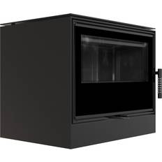 Kratki Braskaminer Kratki Kaminofen aus Stahl KARI 70 Ø 150 8 kW schwarz Verkleidung mit Türfeder