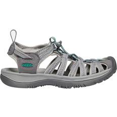 Keen Whisper Textile Lightweight Hiking Sandals - Medium Grey/Peacock Green