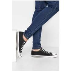 LTS Canvas Low Trainers - Black