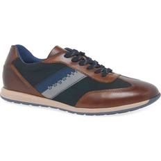 Bugatti Trainers Bugatti Truman Mens Trainers - Cognac/Navy Mesh