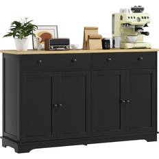 Homcom Modern Black Sideboard 55.1x33.5"