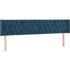 90 cm - Fløjl Sengerammer vidaXL Sengegavle 2 Stk 90x78/88 cm Fløjl Mørkeblå Sengeramme