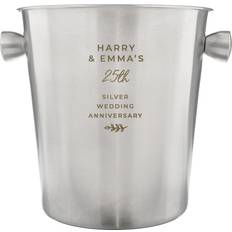 Personalised Memento Company Free Text Stainless Silver Ice Bucket