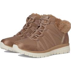 Skechers Vrouw Kanten Laarzen Skechers Graceful Flat Heel Lace Up Boots - Brown