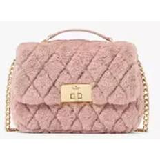 Faux Fur Crossbody Bags Kate Spade Carey Faux Fur Small Flap Crossbody - Rose Smoke