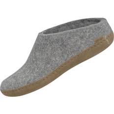 Glerups Slip-on Hjemmesko Med Lædersål - Grey