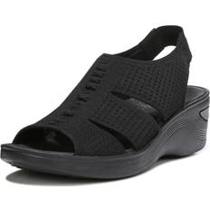 Damen - Stoff Sandaletten Bzees Double Up Washable Wedge Sandal - Black Knit