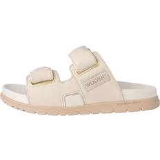 Woden Lågskor Woden Lisa Leather Dam Sandaler Platta - Beige