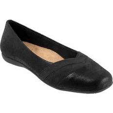 Shoes Trotters Stella Slup On Flat - Black Lizard