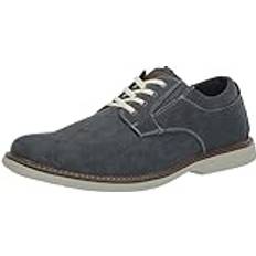 Canvas Oxford Nunn Bush Otto Canvas Plain Toe Denim - Blue