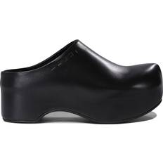 Marni Lave sko Marni Chunky Clog Sabot Leather Shoes - Sort